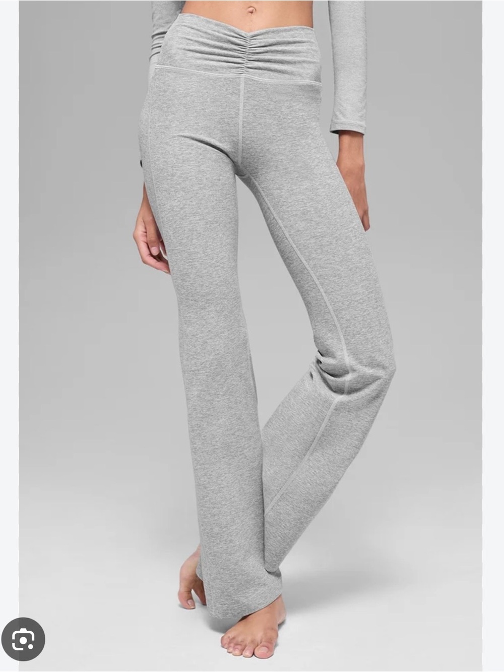 ALO Alosoft Intuition High Waist Bootcut Legging Heather Grey Size M